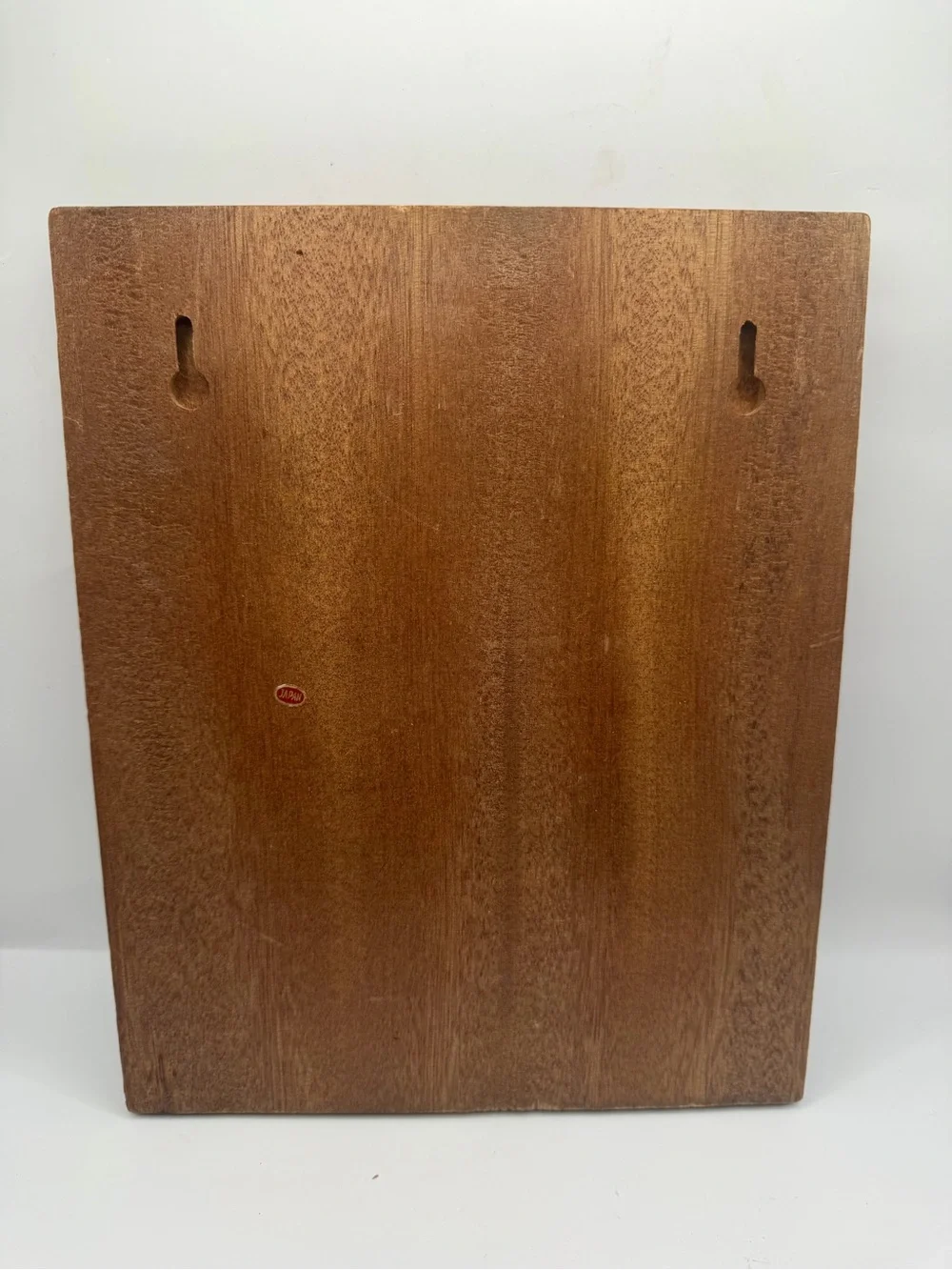 Vintage Hickory Forge Japan 6 Steak Knives Wood Handles & Wall Rack